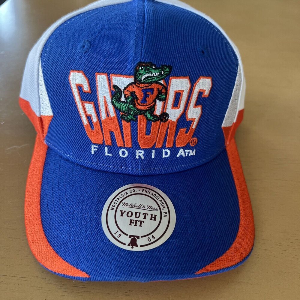 Florida Gators New Mitchell & Ness Sharktooth Orange Blue Youth Snapback Hat Cap
